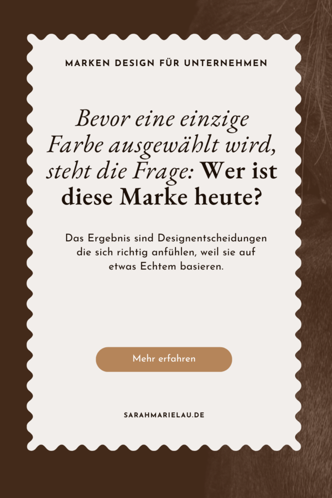 Brand Book Farbpalette in Erdtönen, Text: Brand Identity Redesign, Signum Equestrian
