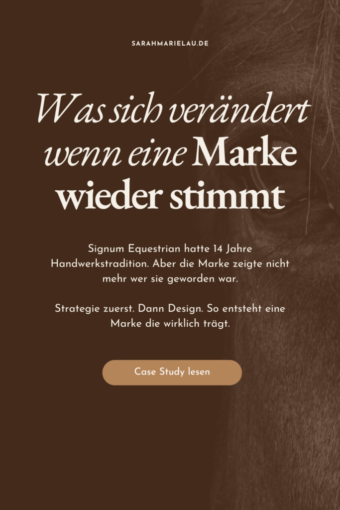 Brand Book Mockup mit Lederfarben, Text: Was sich verändert wenn eine Marke wieder stimmt
