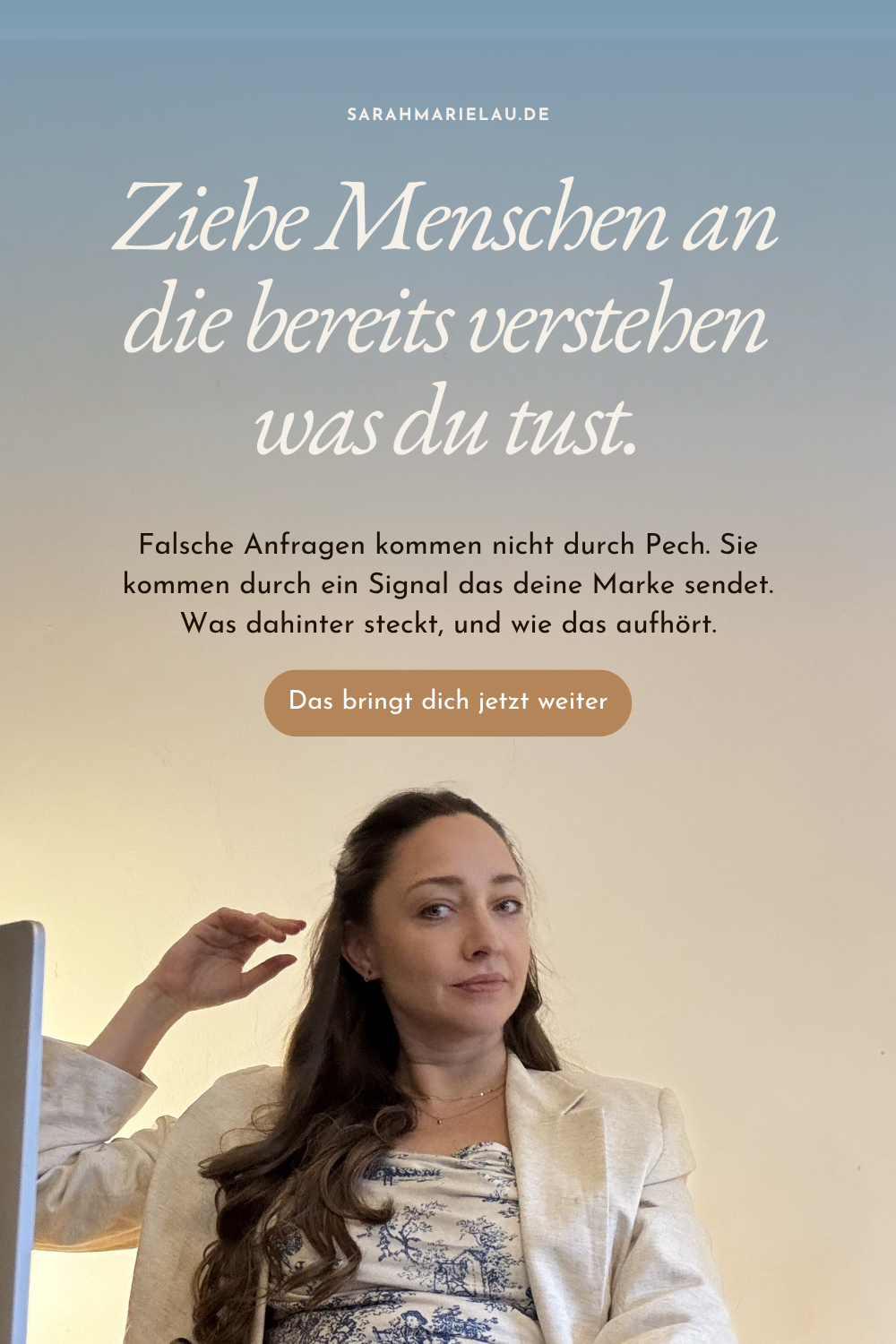 Ziehe Menschen an die bereits verstehen was du tust.